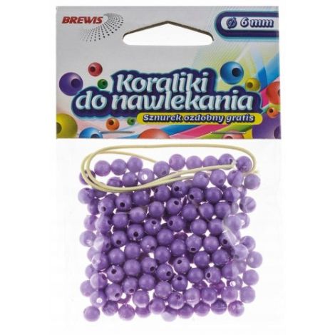 Koraliki plastikowe Brewis 8mm, Fioletowe - 2